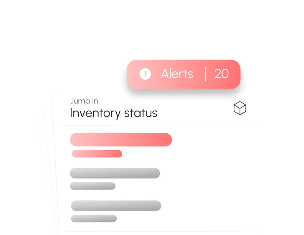 Offline inventory counts with par levels and low-stock alerts