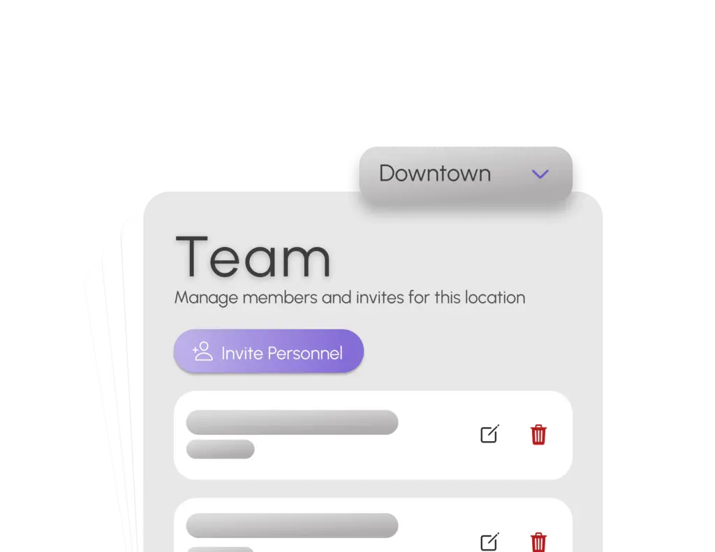 Role-based access and location selection